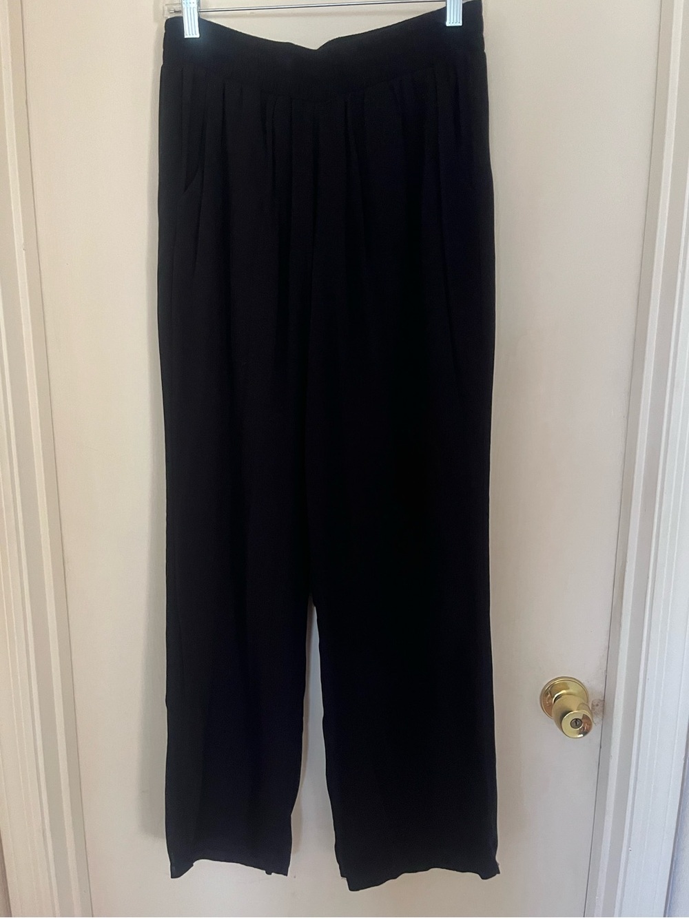 Three Dots Black Wide-Leg Trousers